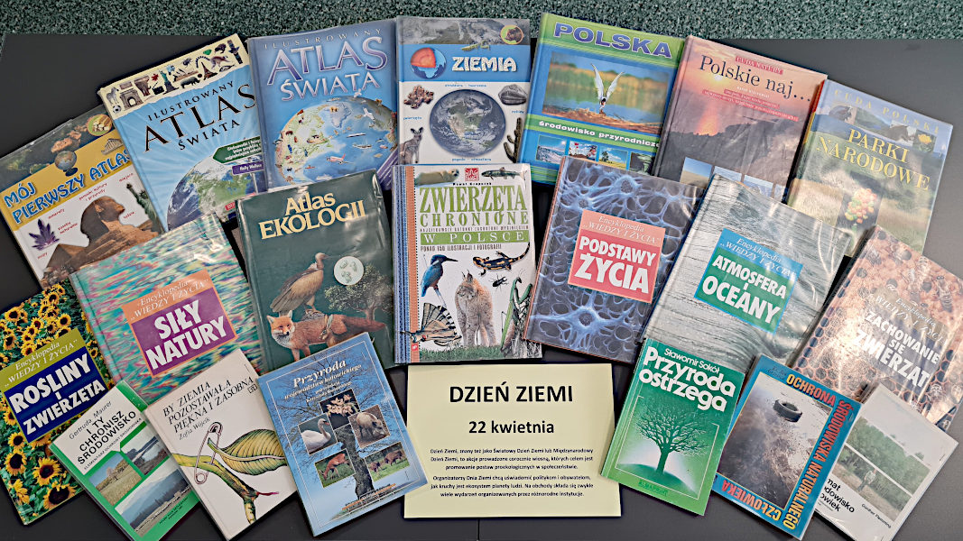 Wystawa książek o tematyce ekologicznej